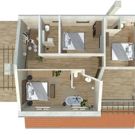 New!!! Xl Swimming Pool With Waterfall Villa